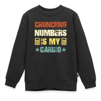Crunching Numbers is My Cardio Accounting Vintage - Kids Premium Organic Sweatshirt - black - Front - AI Model Kid Female (0cm)