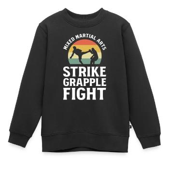 Mixed Martial Arts Strike Grapple Fight MMA - Kinder Premium Organic Sweatshirt - Schwarz - Vorne - AI Model Kid Female (0cm)