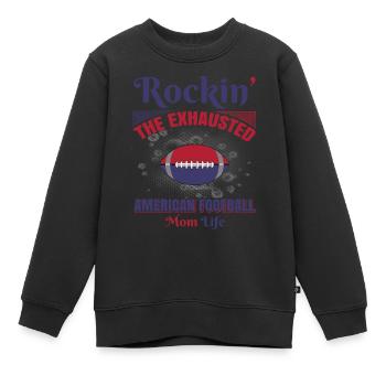 FoundLux New Design, Rockin' THE EXHAUSTED AMERICA - Sweat Premium enfant bio - noir - Devant - AI Model Kid Female (0cm)