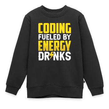 Programmieren Mit Energydrinks Coding Code Coder - Kinder Premium Organic Sweatshirt - Schwarz - Vorne - AI Model Kid Female (0cm)