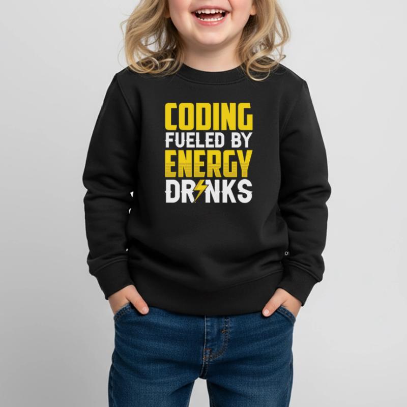 Programmieren Mit Energydrinks Coding Code Coder Kinder Premium Organic Sweatshirt