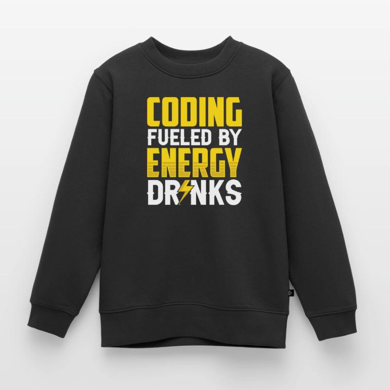 Programmieren Mit Energydrinks Coding Code Coder Kinder Premium Organic Sweatshirt