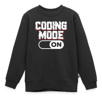 Programming Mode A Coding Coder Programmer - Kids Premium Organic Sweatshirt - black - Front - AI Model Kid Female (0cm)
