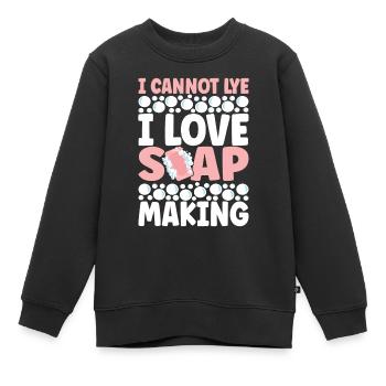 Seifenmacher Seife Machen - Kinder Premium Organic Sweatshirt - Schwarz - Vorne - AI Model Kid Female (0cm)