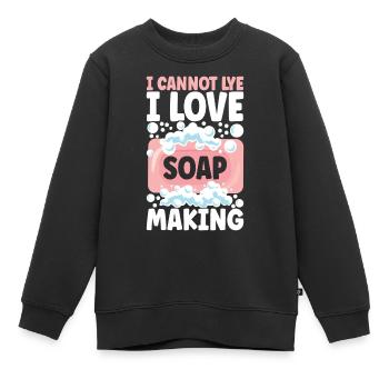 Seifenmacher Seife Machen - Kinder Premium Organic Sweatshirt - Schwarz - Vorne - AI Model Kid Female (0cm)