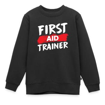 Erste Hilfe Ausbilder Kurs Lehrer Sofortmaßnahmen - Kinder Premium Organic Sweatshirt - Schwarz - Vorne - AI Model Kid Female (0cm)