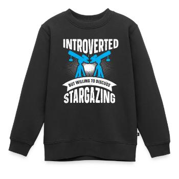Stargazer Gift Kosmologie Stargazing - Kinder Premium Organic Sweatshirt - Schwarz - Vorne - AI Model Kid Female (0cm)