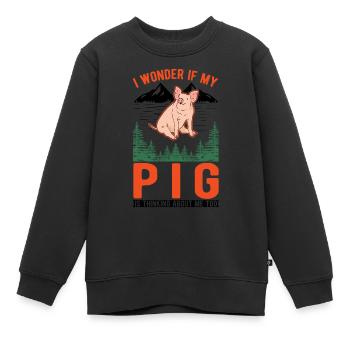 Porcs Éleveur Porcs - Sweat Premium enfant bio - noir - Devant - AI Model Kid Female (0cm)