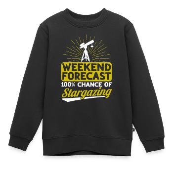Stargazer Gift Kosmologie Stargazing - Kinder Premium Organic Sweatshirt - Schwarz - Vorne - AI Model Kid Female (0cm)