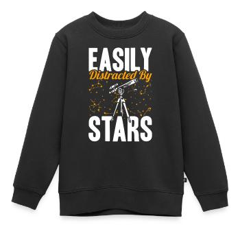 Stargazer Gift Kosmologie Stargazing - Kinder Premium Organic Sweatshirt - Schwarz - Vorne - AI Model Kid Female (0cm)