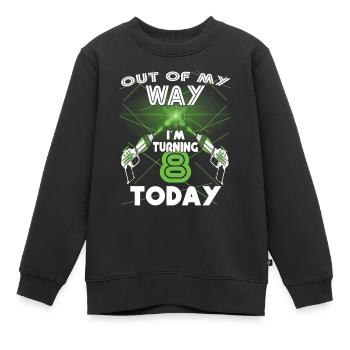 Lasertag-Geburtstagsfeier - Lasertag-Geburtstag - Kinder Premium Organic Sweatshirt - Schwarz - Vorne - AI Model Kid Female (0cm)