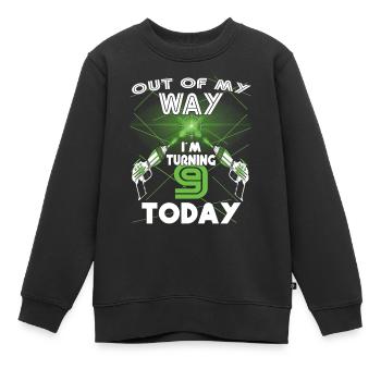 Lasertag-Geburtstagsfeier - Lasertag-Geburtstag - Kinder Premium Organic Sweatshirt - Schwarz - Vorne - AI Model Kid Female (0cm)