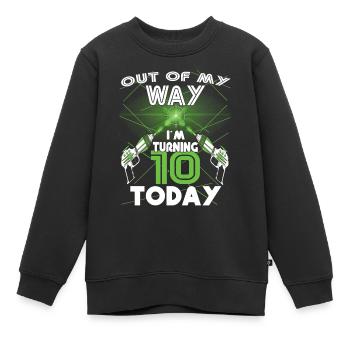 Lasertag-Geburtstagsfeier - Lasertag-Geburtstag - Kinder Premium Organic Sweatshirt - Schwarz - Vorne - AI Model Kid Female (0cm)