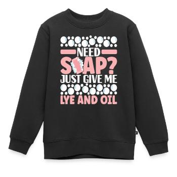 Seifenmacher Seife Machen - Kinder Premium Organic Sweatshirt - Schwarz - Vorne - AI Model Kid Female (0cm)