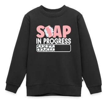 Seifenmacher Seife Machen - Kinder Premium Organic Sweatshirt - Schwarz - Vorne - AI Model Kid Female (0cm)