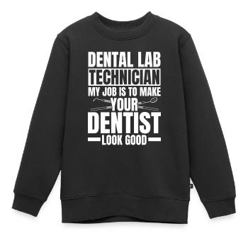 Lustiges Dentallabortechniker Geschenk - Kinder Premium Organic Sweatshirt - Schwarz - Vorne - AI Model Kid Female (0cm)