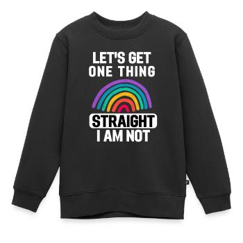 Regenbogen Queer Gay Pride Lustiges Geschenk LGBT - Kinder Premium Organic Sweatshirt - Schwarz - Vorne - AI Model Kid Female (0cm)