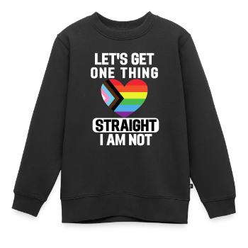 Rainbow Transgender Heart LGBT Cadeau LGBTQ - Sweat Premium enfant bio - noir - Devant - AI Model Kid Female (0cm)