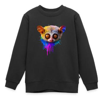 Conception Tarsier - Sweat Premium enfant bio - noir - Devant - AI Model Kid Female (0cm)