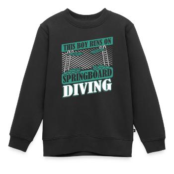 Diving Diving Boy - Kids Premium Organic Sweatshirt - black - Front - AI Model Kid Female (0cm)