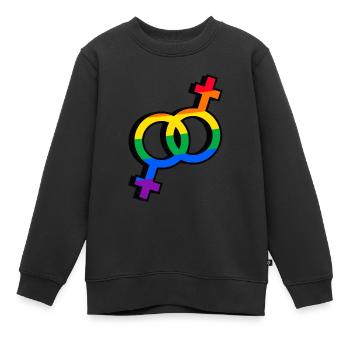 Orgueil - Sweat Premium enfant bio - noir - Devant - AI Model Kid Female (0cm)