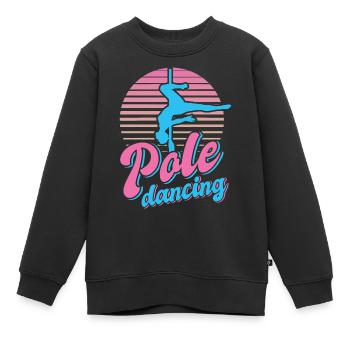Pole Dance Dancer, Pole Dance, Pole Dancing - Kids Premium Organic Sweatshirt - black - Front - AI Model Kid Female (0cm)