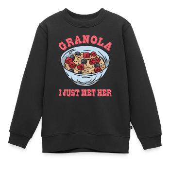 Granola - Sweat Premium enfant bio - noir - Devant - AI Model Kid Female (0cm)
