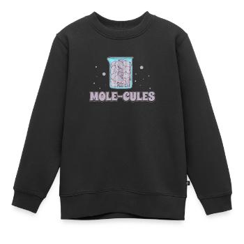 Drôles de taupes Problèmes de taupe Une taupe de chimie - Sweat Premium enfant bio - noir - Devant - AI Model Kid Female (0cm)