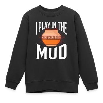 Four en céramique Cermaicist Pot de four en argile céramique - Sweat Premium enfant bio - noir - Devant - AI Model Kid Female (0cm)
