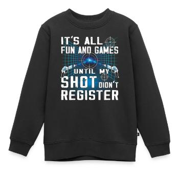 Cooler Lasertag-Player - Kinder Premium Organic Sweatshirt - Schwarz - Vorne - AI Model Kid Female (0cm)