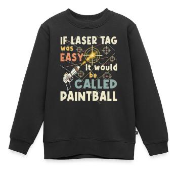 Cooler Lasertag-Player - Kinder Premium Organic Sweatshirt - Schwarz - Vorne - AI Model Kid Female (0cm)