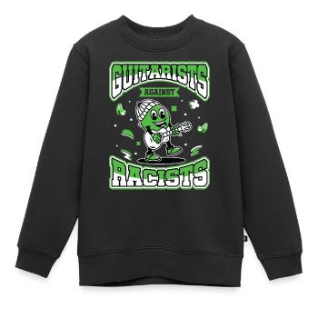 Gitarristen gegen Rassisten Punk Antirassismus - Kinder Premium Organic Sweatshirt - Schwarz - Vorne - AI Model Kid Female (0cm)