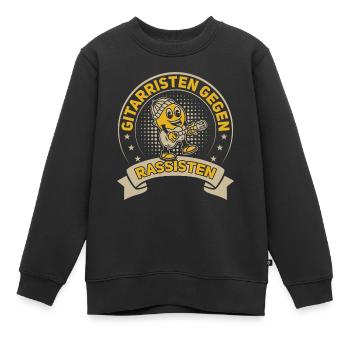 Gitarristen gegen Rassisten Punk Antirassismus - Kinder Premium Organic Sweatshirt - Schwarz - Vorne - AI Model Kid Female (0cm)