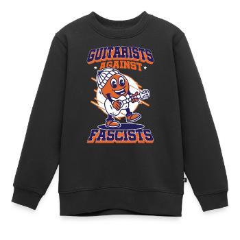 Gitarristen gegen Rassisten Punk Antirassismus - Kinder Premium Organic Sweatshirt - Schwarz - Vorne - AI Model Kid Female (0cm)