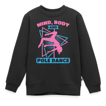 Pole Dance Dancer, Pole Dance, Pole Dancing - Kids Premium Organic Sweatshirt - black - Front - AI Model Kid Female (0cm)