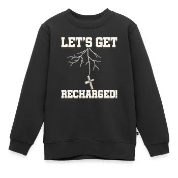 Lasst Uns Neu Aufladen Christliches Heiliges - Kinder Premium Organic Sweatshirt - Schwarz - Vorne - AI Model Kid Female (0cm)