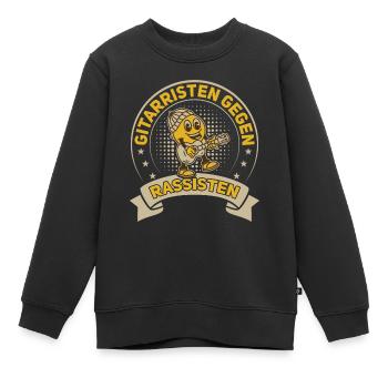 Gitarristen gegen Rassisten Punk Antirassismus - Kinder Premium Organic Sweatshirt - Schwarz - Vorne - AI Model Kid Female (0cm)