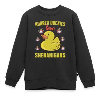 Retro Ferry Vêtements Porte-conteneurs - Sweat Premium enfant bio - noir - Devant - AI Model Kid Female (0cm)