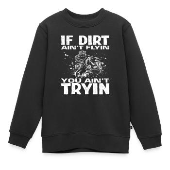 Motocross Kindermotocross Matsch - Kinder Premium Organic Sweatshirt - Schwarz - Vorne - AI Model Kid Female (0cm)