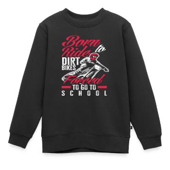 Motocross Kindermotocross Matsch - Kinder Premium Organic Sweatshirt - Schwarz - Vorne - AI Model Kid Female (0cm)