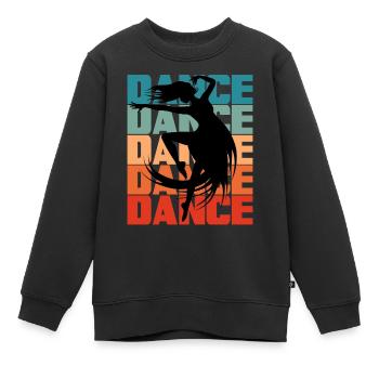 Danse Danse Tanzen Rétro Vintage - Sweat Premium enfant bio - noir - Devant - AI Model Kid Female (0cm)