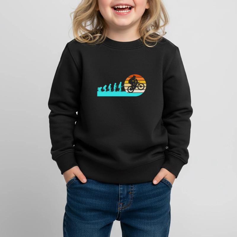 Bicycles Cyclists Evolution Mountain bikers Kids Premium Organic Sweatshirt