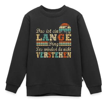 Name LANGE - Kinder Premium Organic Sweatshirt - Schwarz - Vorne - AI Model Kid Female (0cm)