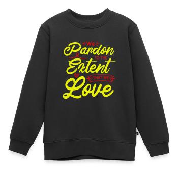 WIR VERZEIHEN AUSMASS LIEBE - Kinder Premium Organic Sweatshirt - Schwarz - Vorne - AI Model Kid Female (0cm)