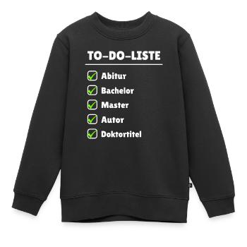 Doktortitel Autor promovieren Medizin Geschenk - Kinder Premium Organic Sweatshirt - Schwarz - Vorne - AI Model Kid Female (0cm)