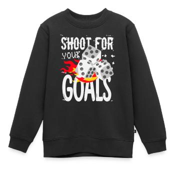 Ziele erreichen - Kinder Premium Organic Sweatshirt - Schwarz - Vorne - AI Model Kid Female (0cm)