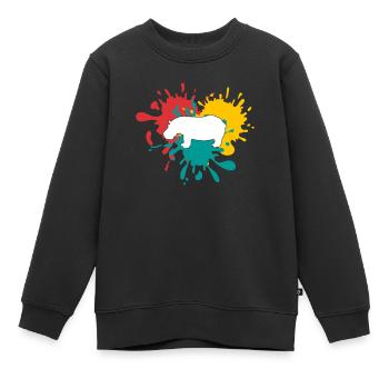 Nilpferd Silhouette - Kinder Premium Organic Sweatshirt - Schwarz - Vorne - AI Model Kid Female (0cm)