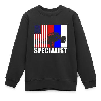 Buggy Racer Hobby USA Flagge USA - Kinder Premium Organic Sweatshirt - Schwarz - Vorne - AI Model Kid Female (0cm)