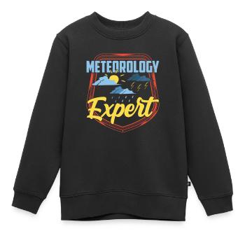 Meteorologie Experte Wettervorhersage Meteorologe - Kinder Premium Organic Sweatshirt - Schwarz - Vorne - AI Model Kid Female (0cm)