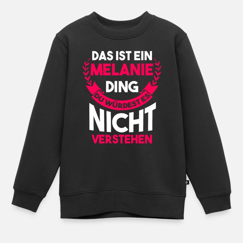 Melanie - Kinder Premium Organic Sweatshirt - Schwarz